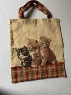 Stoffen handgemaakte tas met motief van poezen, Handtassen en Accessoires, Tassen | Damestassen, Ophalen of Verzenden, Nieuw