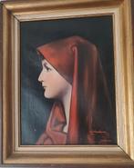 Fabiola van JeanJacques henner replica olieverf op doek 1949, Antiek en Kunst, Ophalen