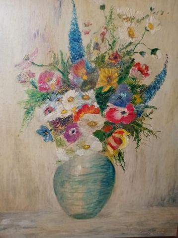 Olieverfschilderij op doek beschikbaar voor biedingen