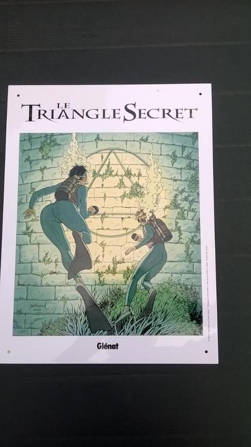 Strips: Metalen plaat “Triangle Secret” (De Geheime Driehoek, Boeken, Stripverhalen, Nieuw, Eén stripboek, Ophalen of Verzenden