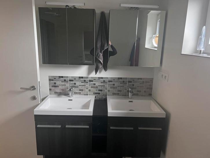 Badkamermeubel grijs/antraciet, Huis en Inrichting, Badkamer | Badkamermeubels, Gebruikt, Overige typen, Ophalen