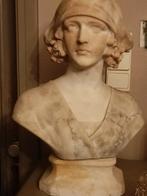 buste vrouw albast, Antiek en Kunst, Ophalen