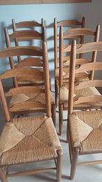 6 houten stoelen, Ophalen, Gebruikt, Bruin, Klassiek