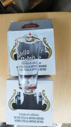 Stella Artois 4  emaille glazen 33'cl, Ophalen of Verzenden, Zo goed als nieuw