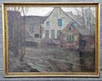 Huile sur toile canaux en Flandre signe Paul leduc, Antiek en Kunst, Ophalen