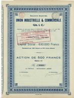 Union Industrielle & Commerciale Un.I.C. - Anvers 1920 - 500, Postzegels en Munten, Verzenden, 1920 tot 1950, Aandeel