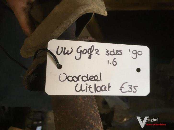 VW Golf 2 voorste deel v/d uitlaat 1990 1.6, Auto-onderdelen, Uitlaatsystemen, Gebruikt, Ophalen of Verzenden