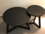 Bijzettafeltjes zwarte houtlook, Huis en Inrichting, Ophalen, Zo goed als nieuw