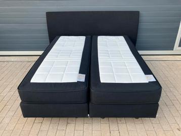 Zwart Auping Boxspring 160x200 incl matrassen in Topstaat! beschikbaar voor biedingen
