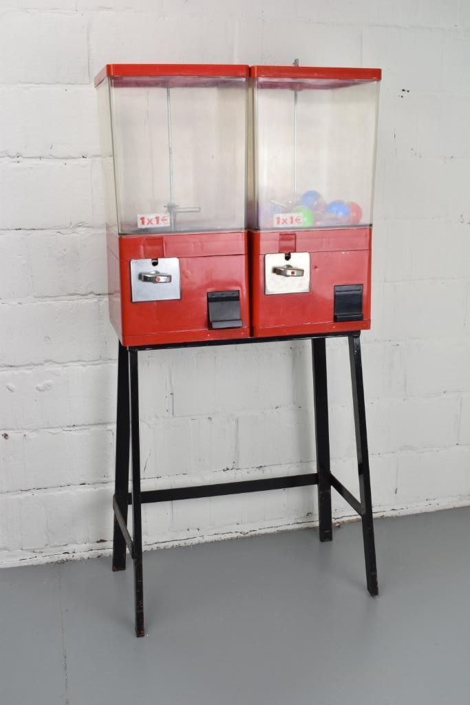 Vintage Dubbele Snoepautomaat Kauwgom Speelgoed Automaat, Verzamelen, Automaten | Gokkasten en Fruitautomaten, Gebruikt, Euro