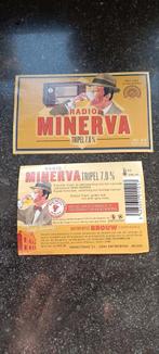 Bieretiket radio Minerva  Antwerpse brouw compagnie Antwerpe, Collections, Marques de bière, Enlèvement ou Envoi