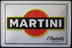 Metalen Reclamebord van Martini in reliëf -30x20cm, Envoi, Panneau publicitaire, Neuf