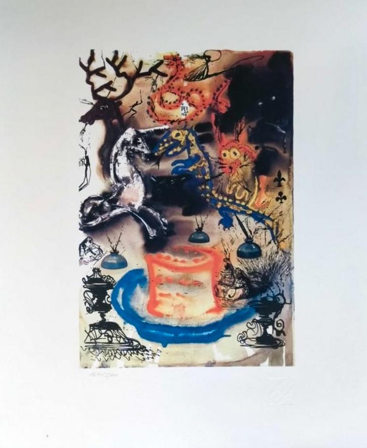 lithografie salvador dali, Antiek en Kunst, Kunst | Litho's en Zeefdrukken, Ophalen of Verzenden