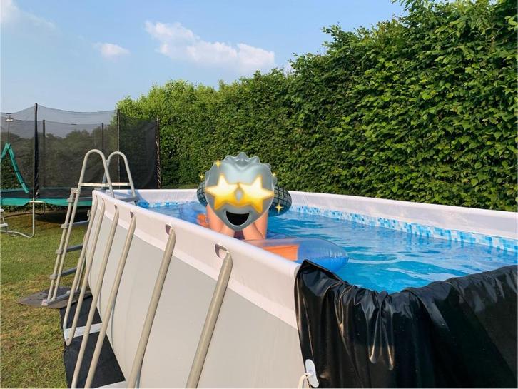 Zwembad 4x2m + zandfilter, ladder en afdekzeil WEGGEEFPRIJS, Tuin en Terras, Zwembaden, Gebruikt, Opzetzwembad, 120 cm of meer