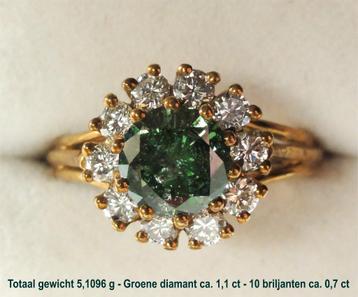 Mooie gouden ring met echte diamanten, vrgprs: 990€ beschikbaar voor biedingen