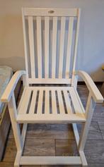 Stijlvolle witte schommelstoel, Enlèvement, Comme neuf, Blanc, Bois