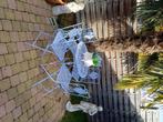 Provençaals metalen tuinset, Tuin en Terras, Ophalen, Gebruikt, 4 zitplaatsen, Tuinset