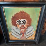 Clown , op paneel geschilderd . 44 x 54 . Perfecte staat ., Antiek en Kunst, Kunst | Overige Kunst, Ophalen of Verzenden