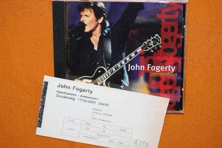 cd+ticket - John Fogerty – Premonition blues rock, Cd's en Dvd's, Cd's | Rock, Gebruikt, Singer-songwriter, Ophalen of Verzenden