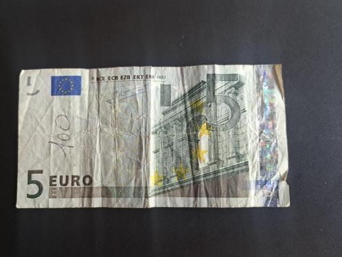 2002 Duitsland 5 euro oude type Trichet printcode R001, Postzegels en Munten, Bankbiljetten | Europa | Eurobiljetten, Los biljet