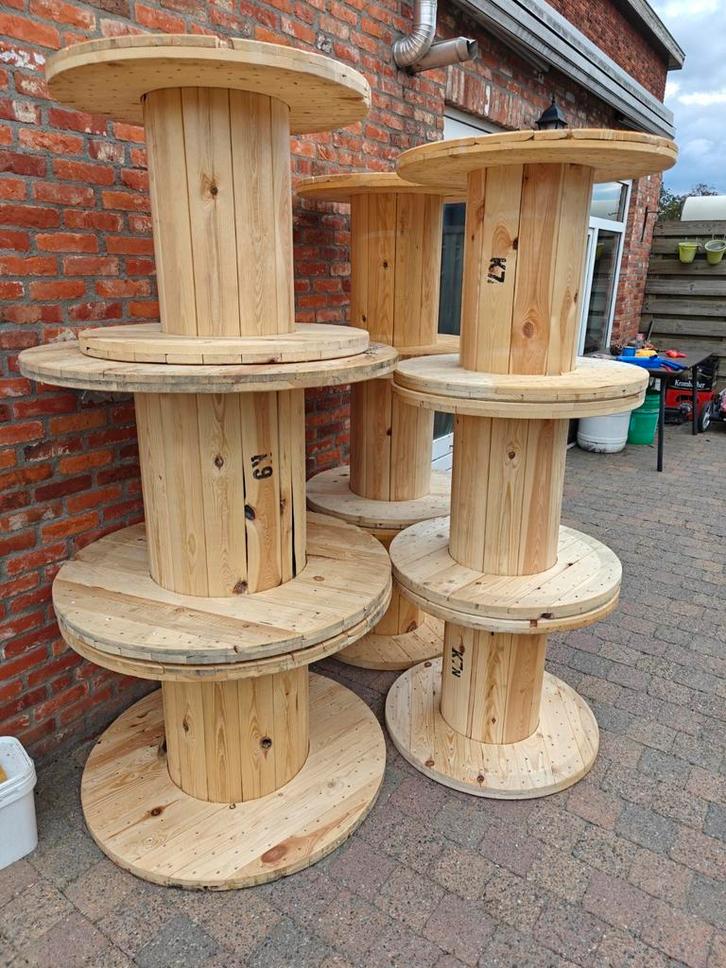Houten kabelhaspels / bobijnen, Tuin en Terras, Tuinmeubel-accessoires, Zo goed als nieuw, Ophalen