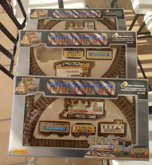 Jouet locomotive "Mini train set" avec circuit – MOONBO 1990, Kinderen en Baby's, Speelgoed | Racebanen, Gebruikt, Racebaan, Overige merken