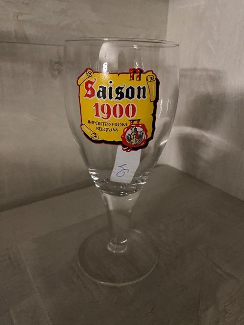 91/ Rare verres Saison 1900 de la Brasserie Dupont, Verzamelen, Glas en Drinkglazen, Zo goed als nieuw, Bierglas, Ophalen of Verzenden