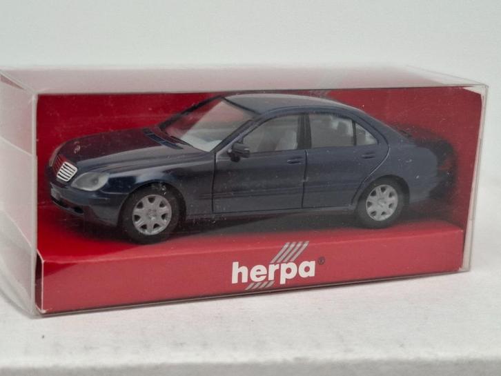 Mercedes Benz S Class (blauw) - Herpa 1/87, Hobby en Vrije tijd, Modelauto's | 1:87, Zo goed als nieuw, Auto, Herpa, Verzenden