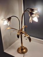 Lampe décorative Capiz avec fleurs de lotus., Antiquités & Art, Enlèvement ou Envoi