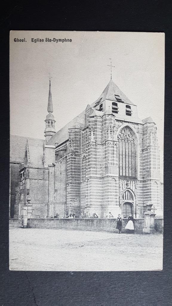 Geel Gheel Eglise Ste-Dymphne, Verzamelen, Postkaarten | België, Ongelopen, Antwerpen, Voor 1920, Ophalen of Verzenden