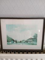 Gekleurde prints van etsen van Dirk bakhuis, Antiek en Kunst, Kunst | Etsen en Gravures, Ophalen, Ets, Gesigneerd, Landschap