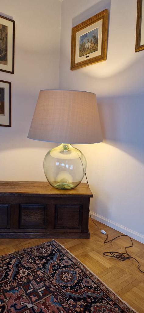Lampe dame Jeanne en verre – grande lampe décorative, Maison & Meubles, Lampes | Lampes de table, Utilisé, 50 à 75 cm, Verre, Enlèvement