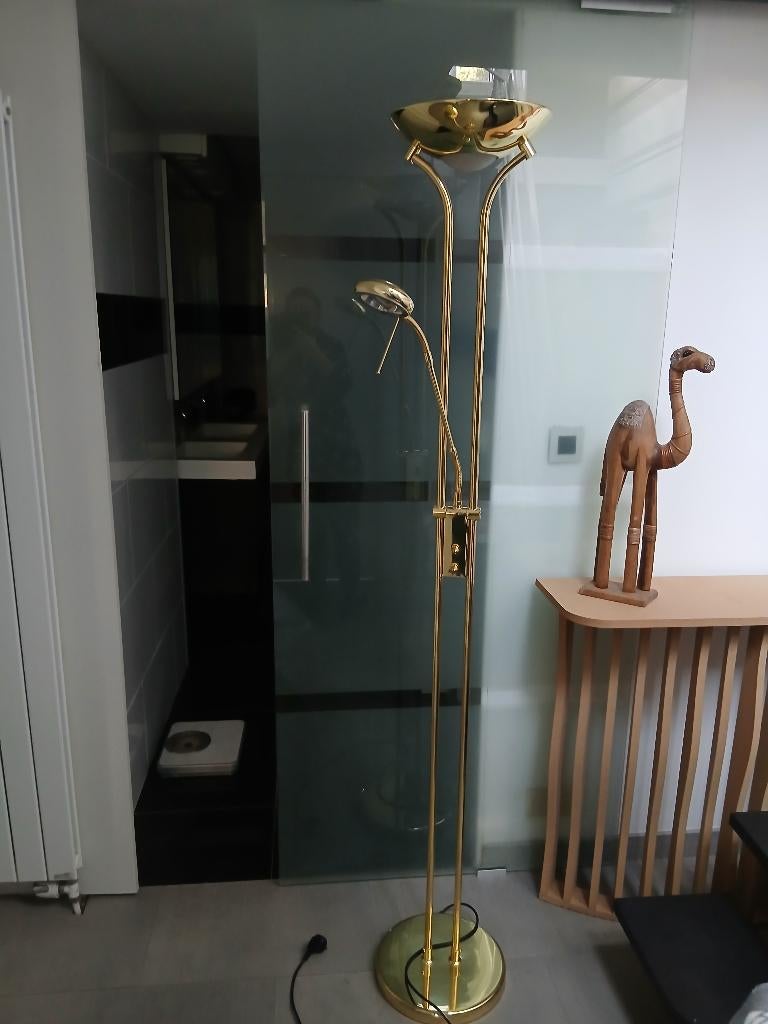 Prachtige halogeenlamp met leeslamp, Ophalen, Zo goed als nieuw, Moderne, 150 tot 200 cm