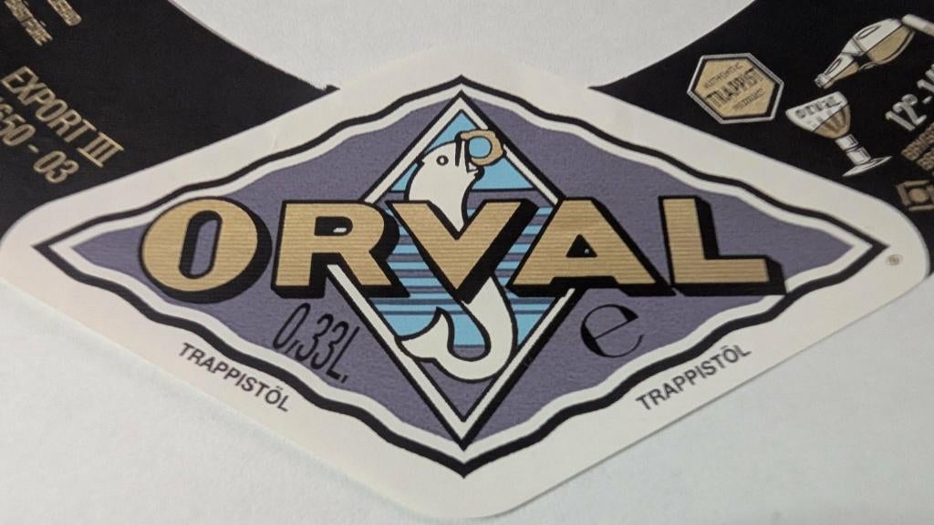 Étiquette ORVAL originale – EXPORT III rare  (collection), Collections, Marques de bière, Neuf, Chope(s), Autres marques, Enlèvement ou Envoi