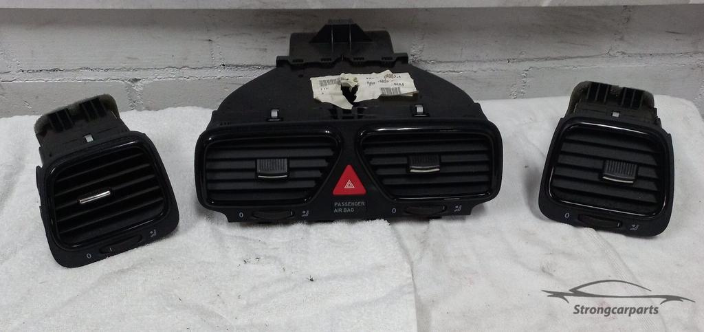 Luchtrooster set VW Scirocco Golf 6 zwart hoogglans., Gebruikt, -, Volkswagen, -