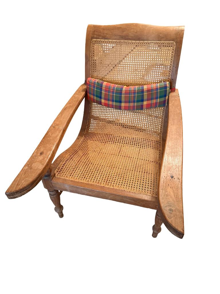 Fauteuil de planteur bois et cannage - Style colonial, Enlèvement
