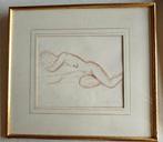 Hendrik Slabbinck, croquis d'une femme nue allongée, Enlèvement