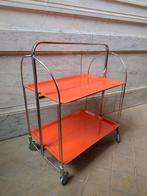 vtg. Dinett Serveerwagen, Bremshey, doncker oranje Jaaren 60, Antiek en Kunst, Ophalen
