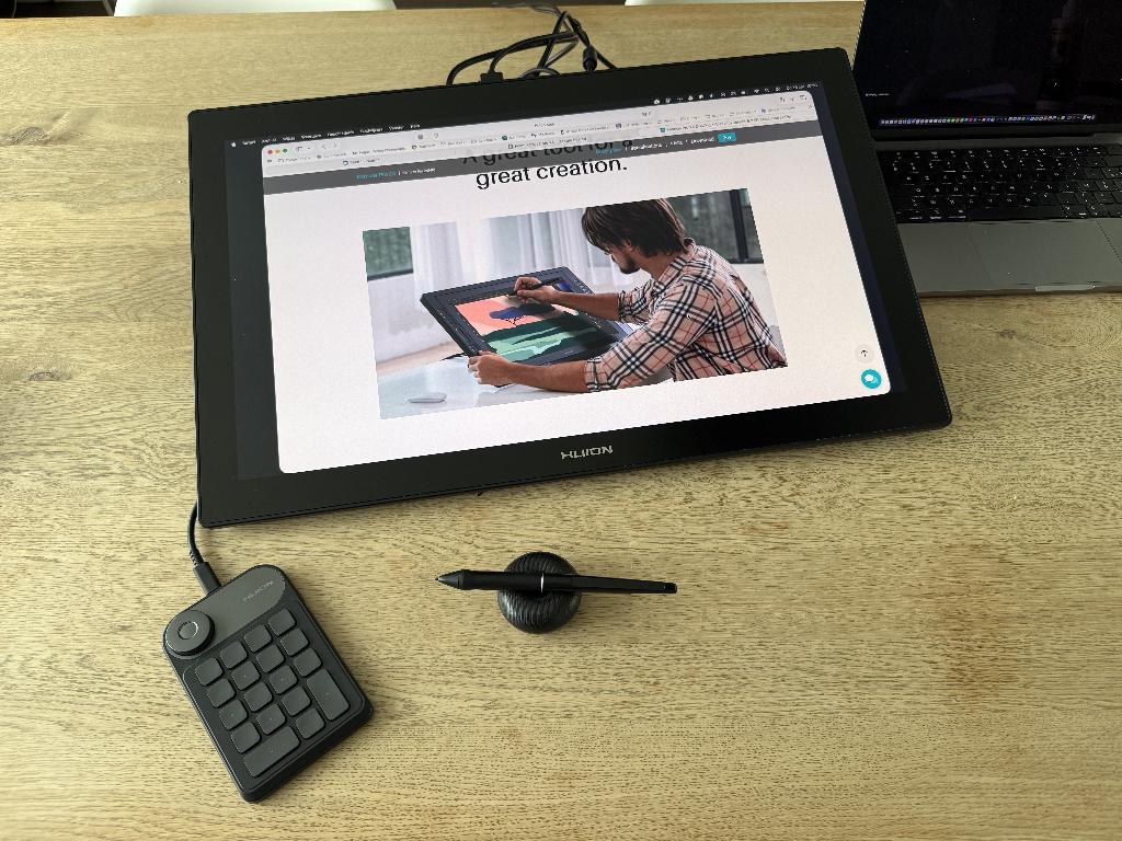 Huion KAMVAS Pro 24 tekentablet, Computers en Software, Tekentablets, Ophalen, Zo goed als nieuw, Bedraad, HUION