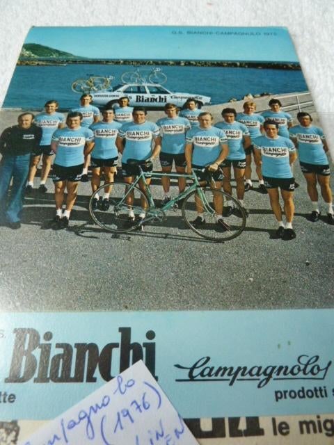 BIANCHI Campagnolo 1975 + 1978 wielerkaarten + posters, Verzamelen, Overige Verzamelen, Gebruikt, Ophalen of Verzenden