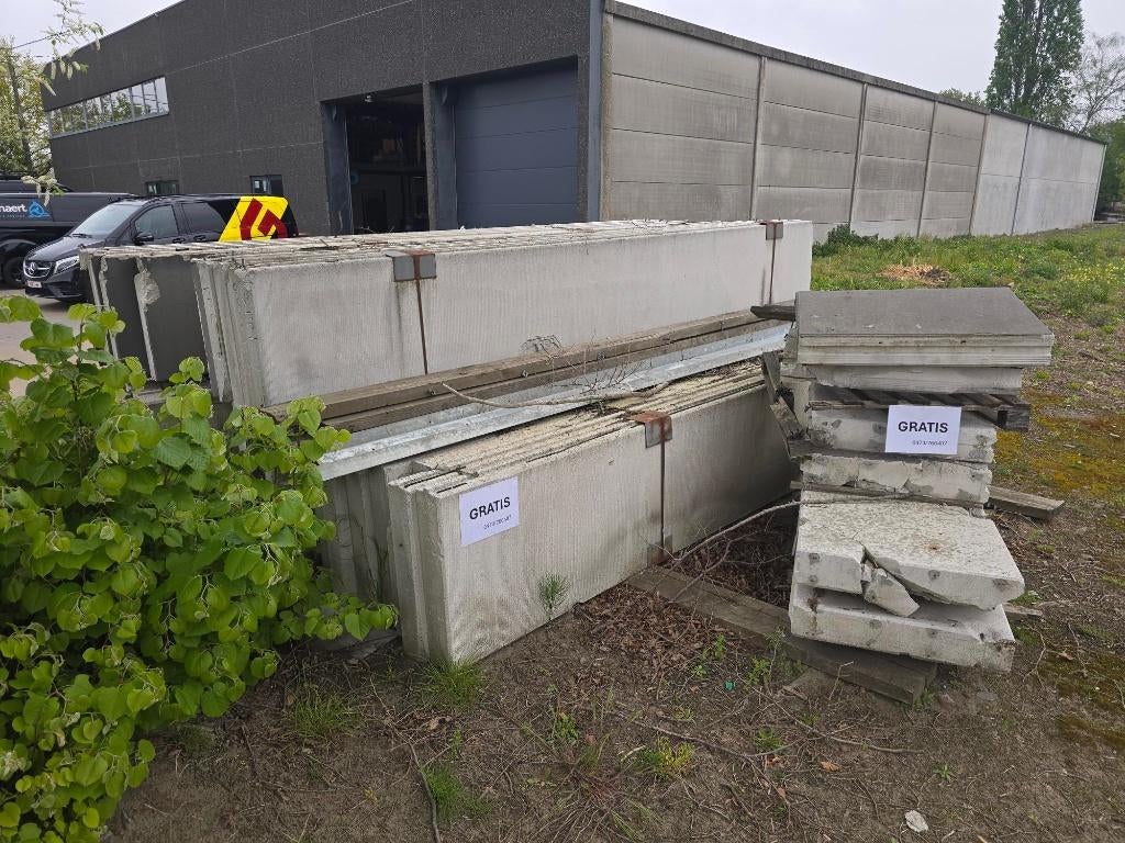 Ytong pannelen, Enlèvement, Utilisé, Autres matériaux