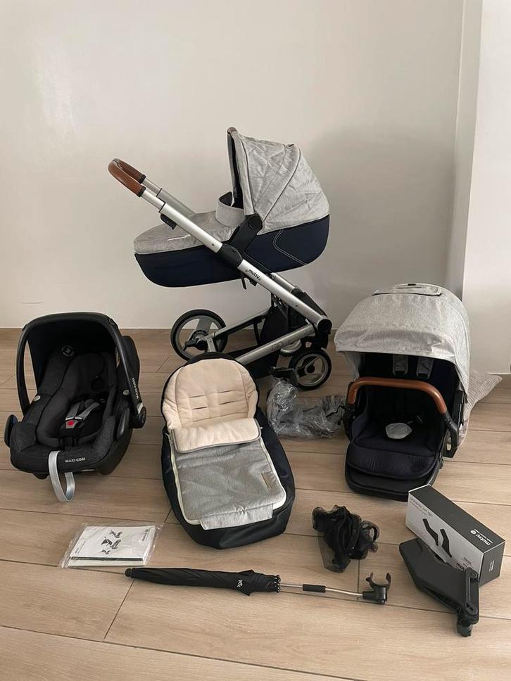 Mutsy I2 pure frog, IGO frame kinderwagen 3-in-1  Set, Kinderen en Baby's, Buggy's, Zo goed als nieuw, Regenhoes, Verstelbare rugleuning