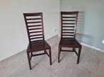 2 donkere teak stoelen, Huis en Inrichting, Ophalen