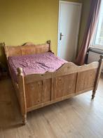 Houten Grenen Dubbel Bed Antiek Cottage 140cm Twijfelaar, Ophalen, Gebruikt, Bruin, Cottage Landelijk Engels