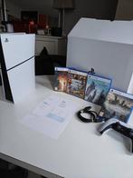 PS5 slim Disc Edition + 4 games + 9maand garantie met bewijs, Consoles de jeu & Jeux vidéo, Enlèvement, Comme neuf