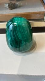 Oeuf en malachite de 430 gammes katanga congo, Collections, Enlèvement ou Envoi, Minéral