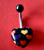 Navelpiercing Hartjes, Ophalen of Verzenden, Staal, Navelpiercing
