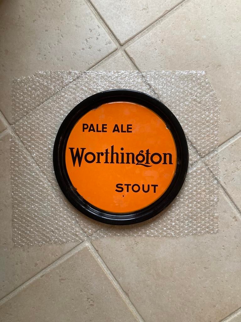 Worhington pale ale stout oude emaille plateau, Ophalen of Verzenden