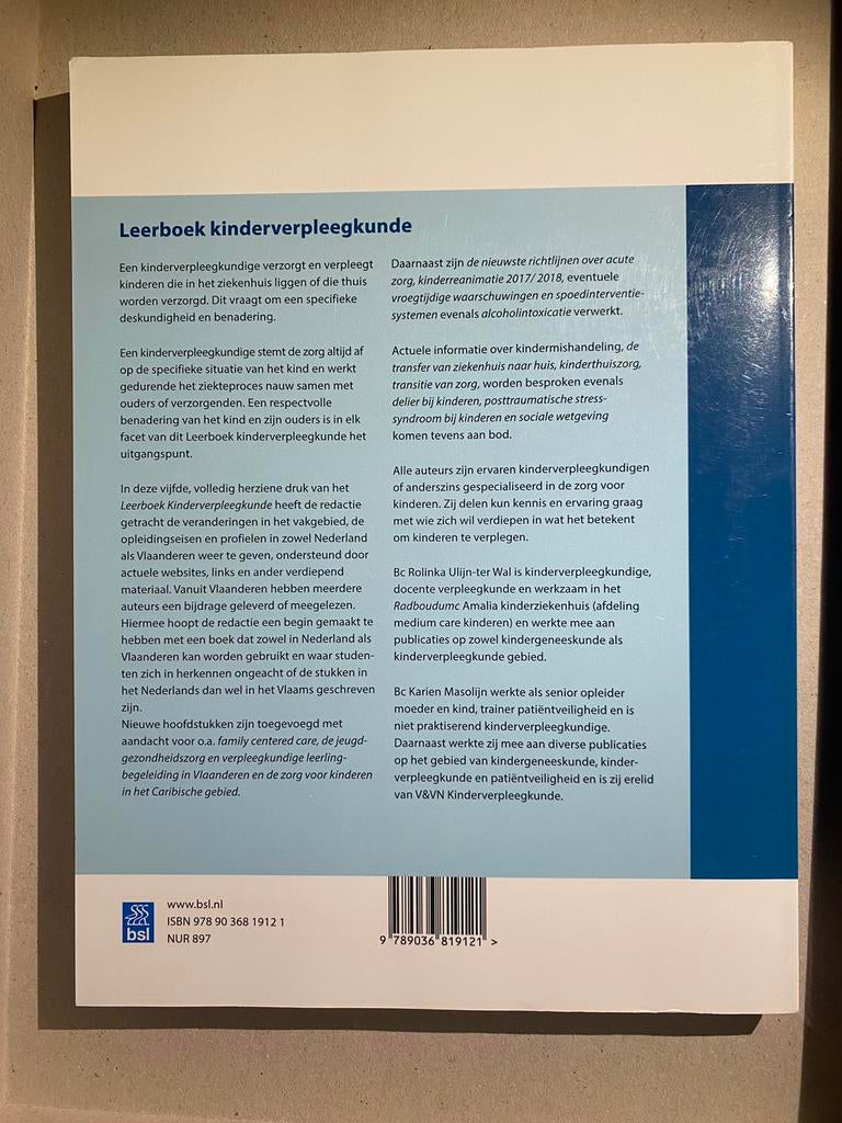 Leerboek kinderverpleegkunde, Boeken, Ophalen of Verzenden
