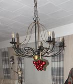 Lustre métal noir et doré, Enlèvement, Comme neuf, Métal, Vintage